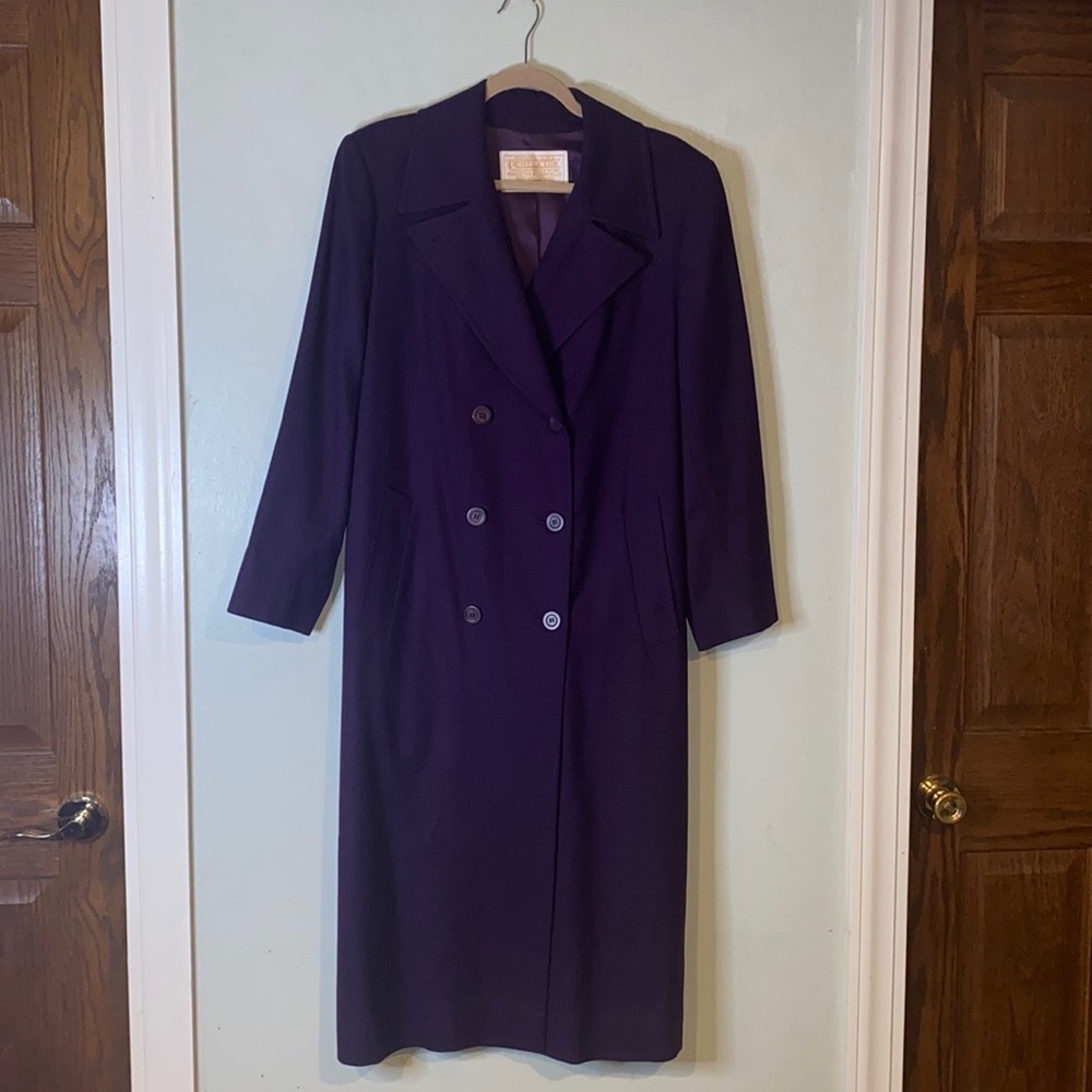 Pendleton 100% Virgin Wool Purple Vintage Trench Coat-Women’s Size 10